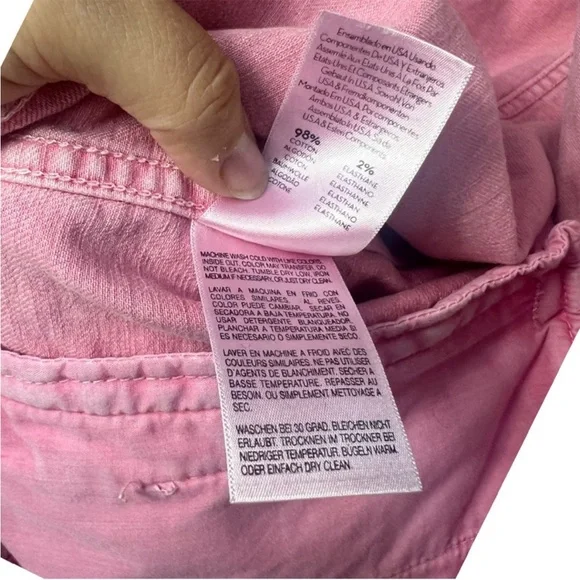 MOTHER SUPERIOR The Drifted Off Denim Jean Jacket Pink Oversize Size Medium - Picture 7 of 9